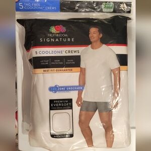 Fruit of the Loom Signature CoolZone White Crews